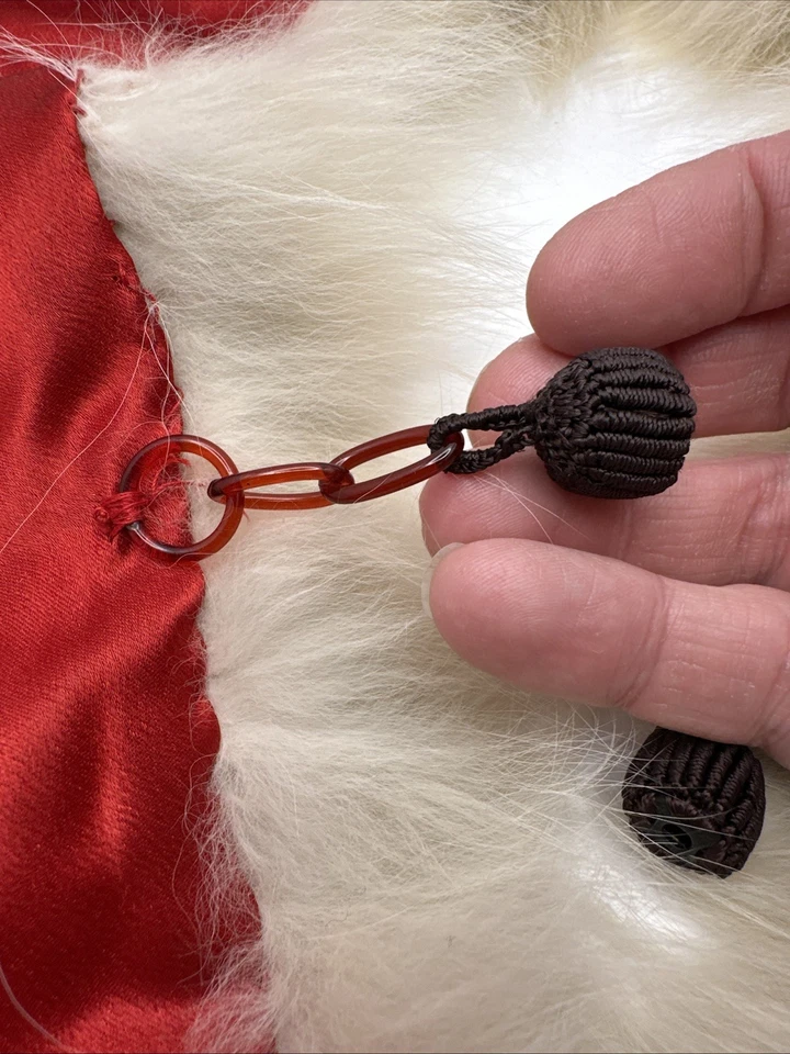 Estola nupcial de zorro vintage, antigua blanco roto, forro satinado, piel de zorro real Foto 3 de 3