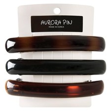 Stylish Tortoise Shell Hair Clip - Autoclasp Barrettes For Styling in an Updo, B