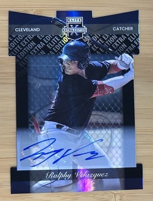 2023 Panini Elite Extra Ralphy Velazquez Auto Rookie Card 67/399 Guardians 6 7 !