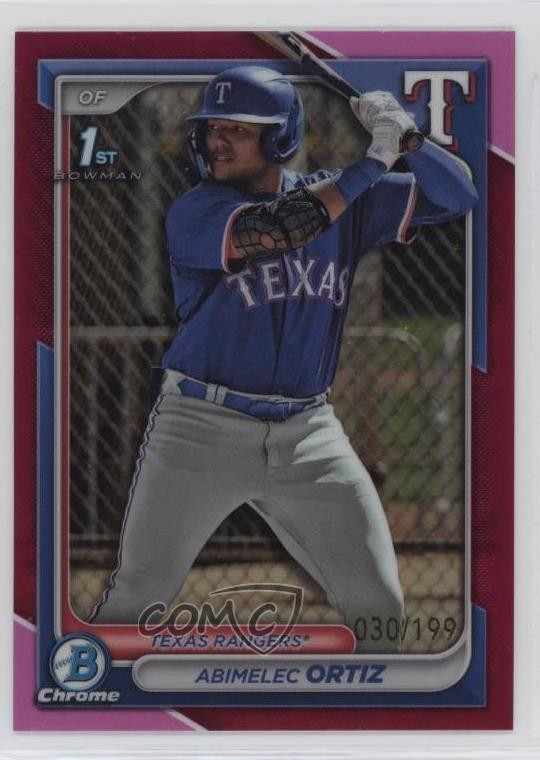 2024 Bowman Chrome Prospects Fuchsia Refractor /199 Abimelec Ortiz #BCP-16 0zx0