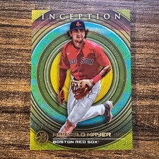2022 Bowman Inception Marcelo Mayer #19 Gold Foil Pattern #26/50 Boston Red Sox