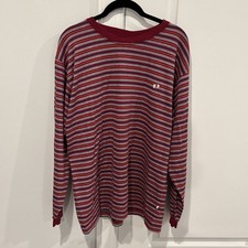 VTG 80s 90s HANG TEN STRIPED Long Sleeve T Shirt XL Surf Skate Made In USA