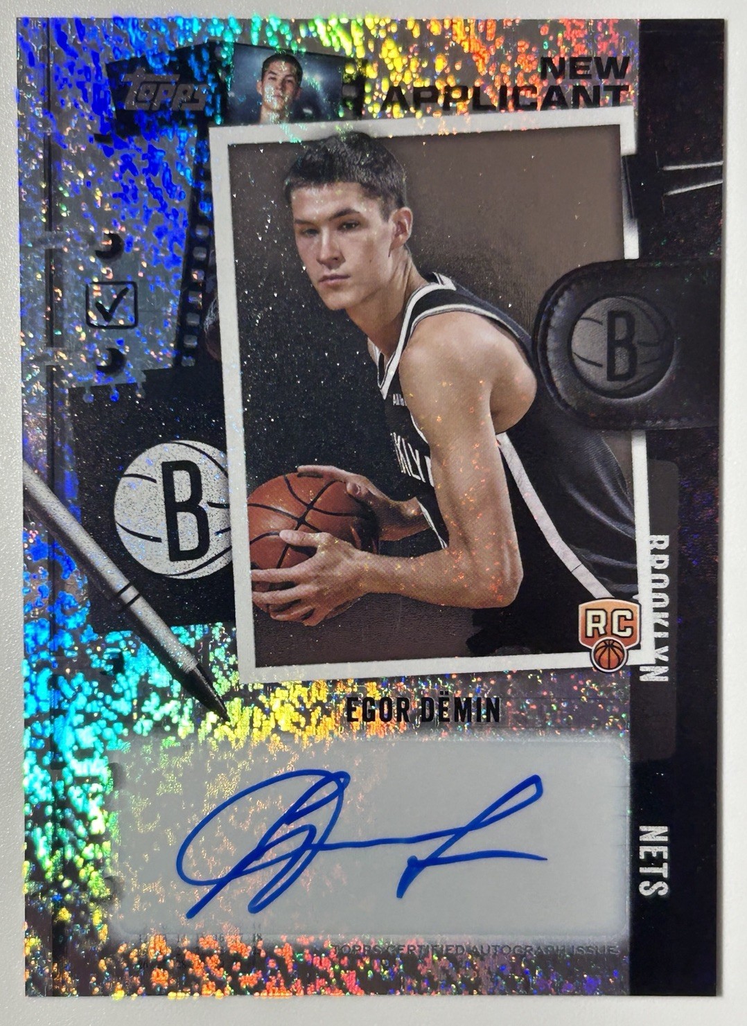 2025-26 Topps Basketball Egor Demin New Applicants Autograph HOLO FOIL RC #NA-ED