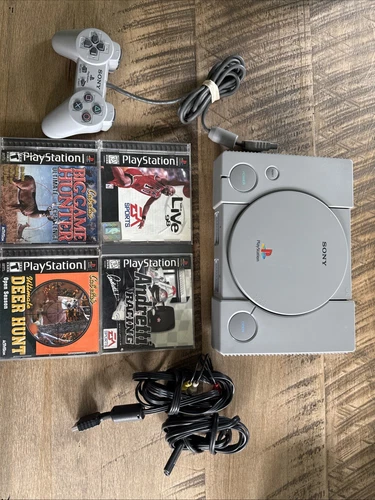 Original Sony PS1 PlayStation Console Lot (SCPH-7501) Game Controller Tested
