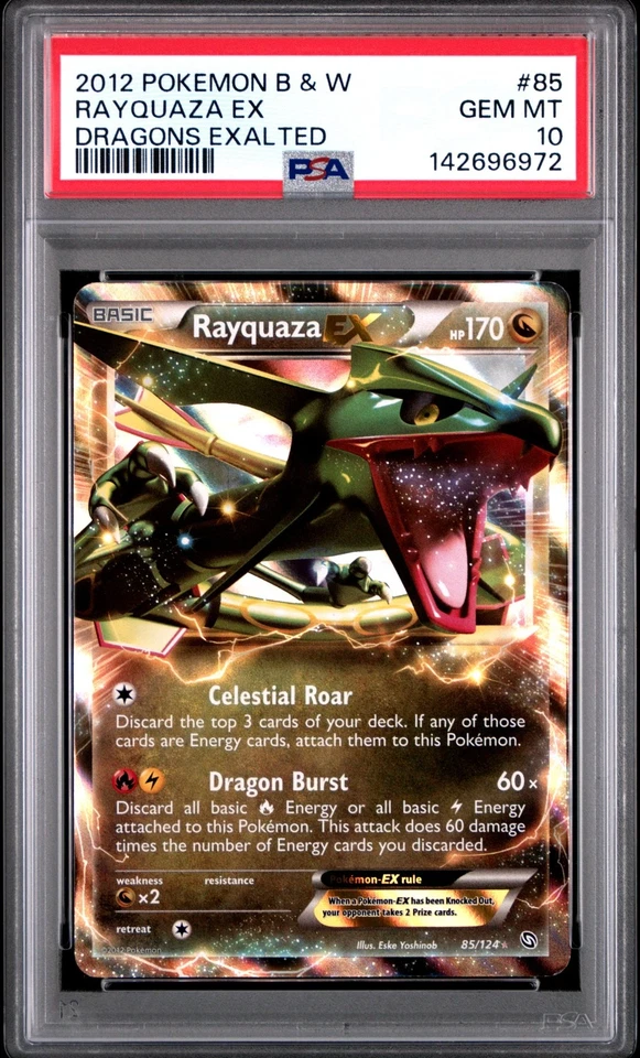 Pokemon TCG Rayquaza EX 85/124 Dragons Exalted Holo 2012 PSA 10 GEM MINT - Image 1 of 1