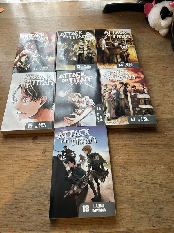 Attack On Titan Manga Books Vol 12-18