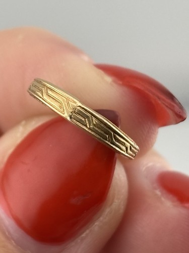 Tiny Vintage 14k Yellow Gold Baby Ring Child Pinkie ~11.15mm Sz .5 Weave Band - Picture 10 of 23