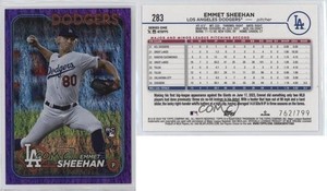 2024 Topps Series 1 Purple Holofoil /799 Emmet Sheehan #283 Rookie RC