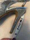 Lulu Townsend Women's Silver Peep Toe Sling Back Heels Size 10 — photo 5