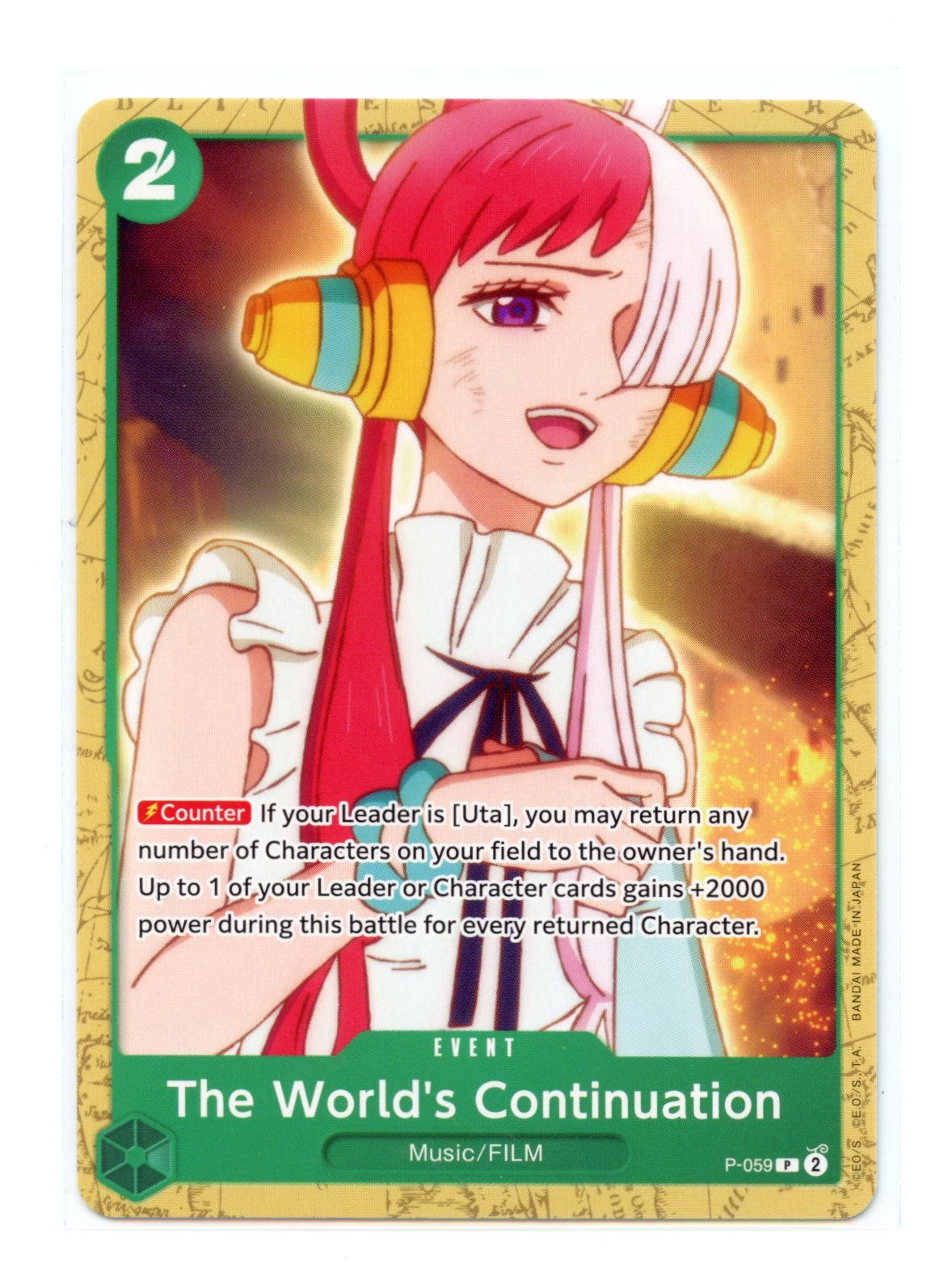 The World's Continuation P-059 PR Normal One Piece Starter Deck 16: GREEN Uta NM