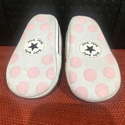 Baby Mädchen Jungen Canvas Turnschuhe weiche Sohle hoch Knöchel Kleinkind erste Lauflernschuhe 2 - Bild 6 von 8
