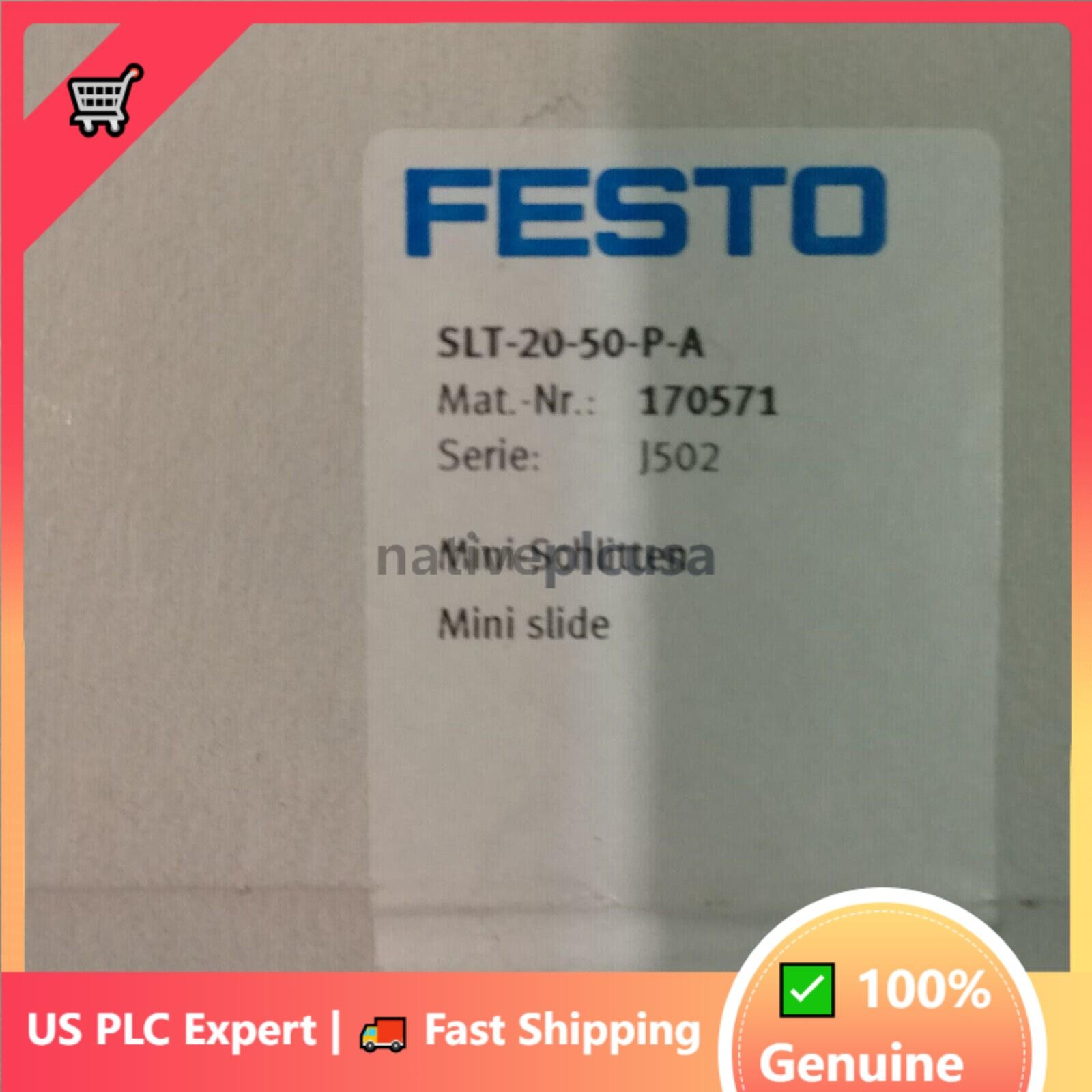 NEW FESTO SLT-20-50-P-A 170571 170571 SLT2050PA Slide Fast Shipping #A6-41-