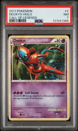2011 POKEMON CALL OF LEGENDS #2 DEOXYS-HOLO PSA 7