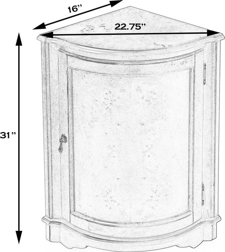 Elegant Cherry Veneer Corner Cabinet by Butler - Picture 6 of 7