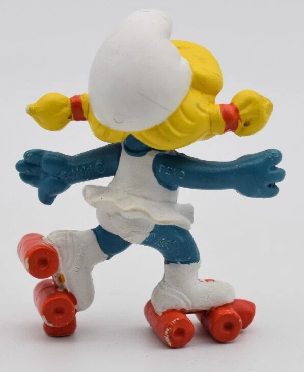 Smurfs Smurfette Roller Skates. Vintage 80s. Schleich Peyo 20126. Germany - Image 2 of 4