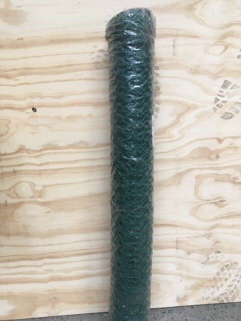 3 x 10m rolls (30m in total) Chicken / rabbit wire netting PVC Coated