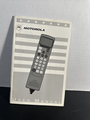 Vintage 1994 Motorola Mobile Phone Manual & Programming Guide / Bell Atlantic