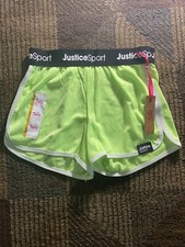 Justice Sport Shorts Girls Size Large 12/14 Lime Green