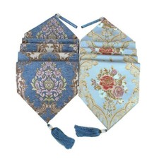Jacquard Tischläufer Vintage Blumenmuster Tischdecke Küche Esszimmer Dekor Land