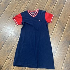 Tommy Hilfiger Women's Dress Red Size M Casual  Short Sleeve V Neck