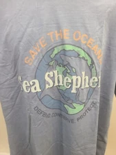 NWT Sea Shepherd Mens Oversized Blue Save The Oceans 2XS/XS  XXS 