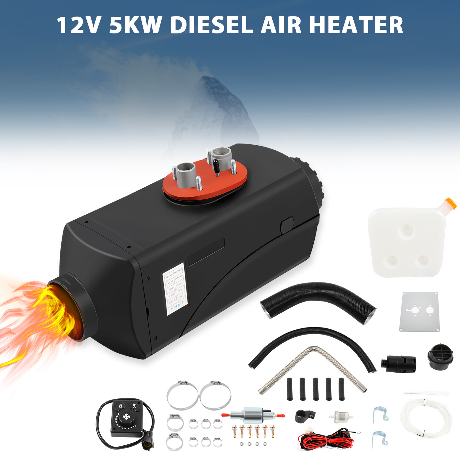 DIESEL HEATER 5KW 12V DIESEL AIR HEATER For Car Truck Bus Boats Vans RV us  | eBay