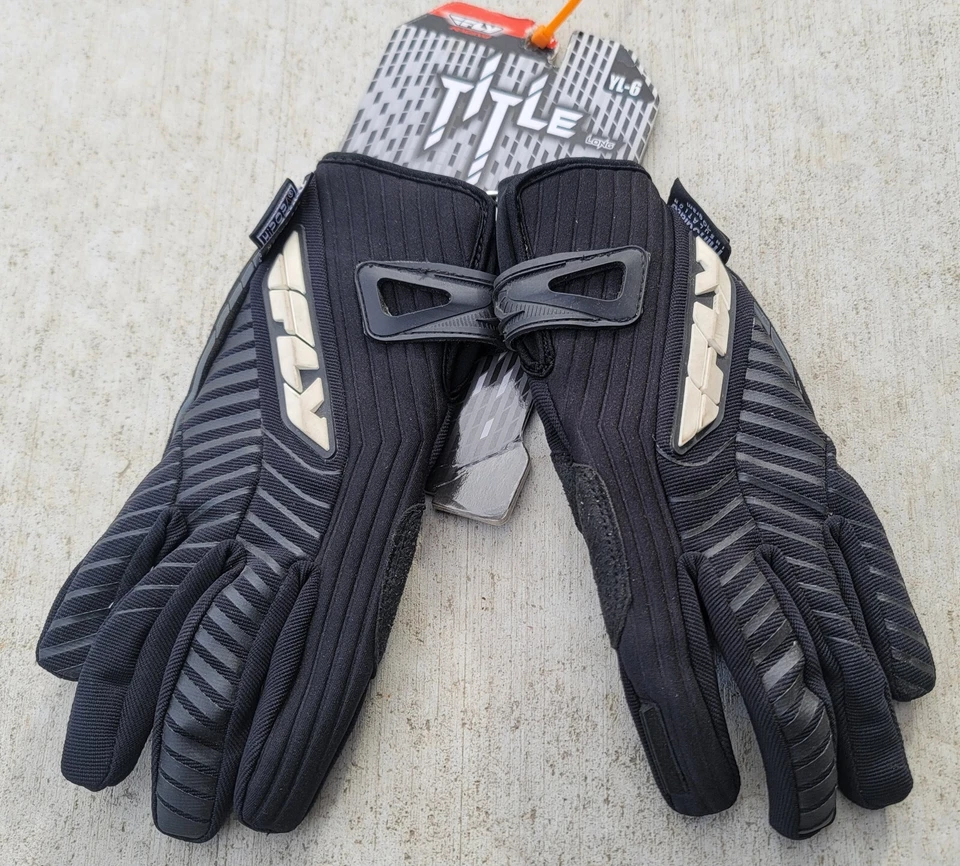 Guantes Largos Fly Racing Title 6/Juventud Negros Nuevos Foto 3 de 4