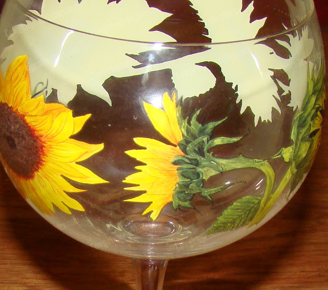 Ginology Glassware, SUNFLOWER Copa Glass, 24 oz (A29733) Water