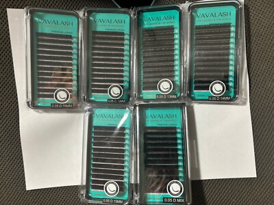 Vavalash Premium Eyelash Extension-6 Packs-0.5D-11-12-13-14-15MM-Mix-Lashes of W