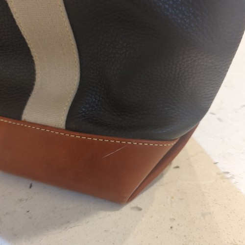 DOONEY & BOURKE BLACK PEBBLE And BROWN LEATHER SHOULDER BAG TOTE EUC - Picture 21 of 24