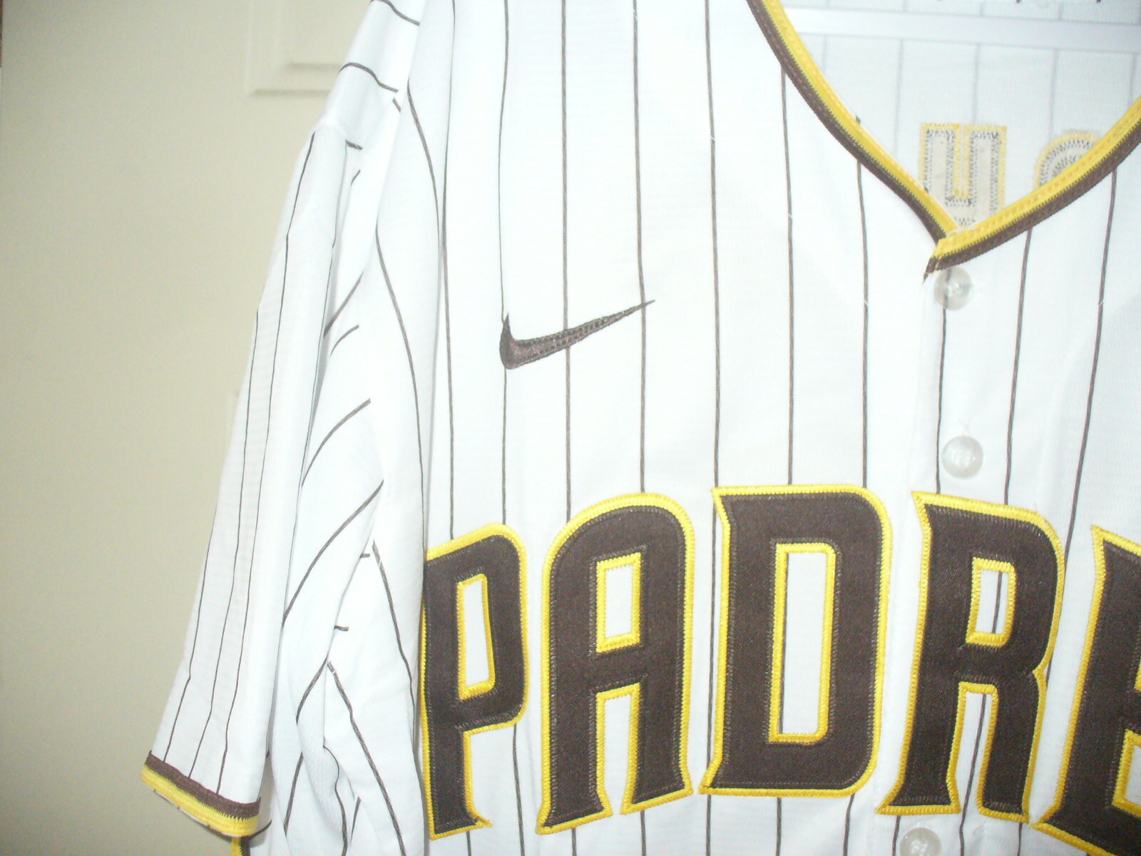 San Diego Padres Nike Official Replica Home Jersey - Mens with Machado 13  printing