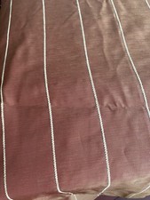 Striped Orange Red Gold Beige Upholstery Drapery Fabric 114X 57 Remnant 3.2 Yds