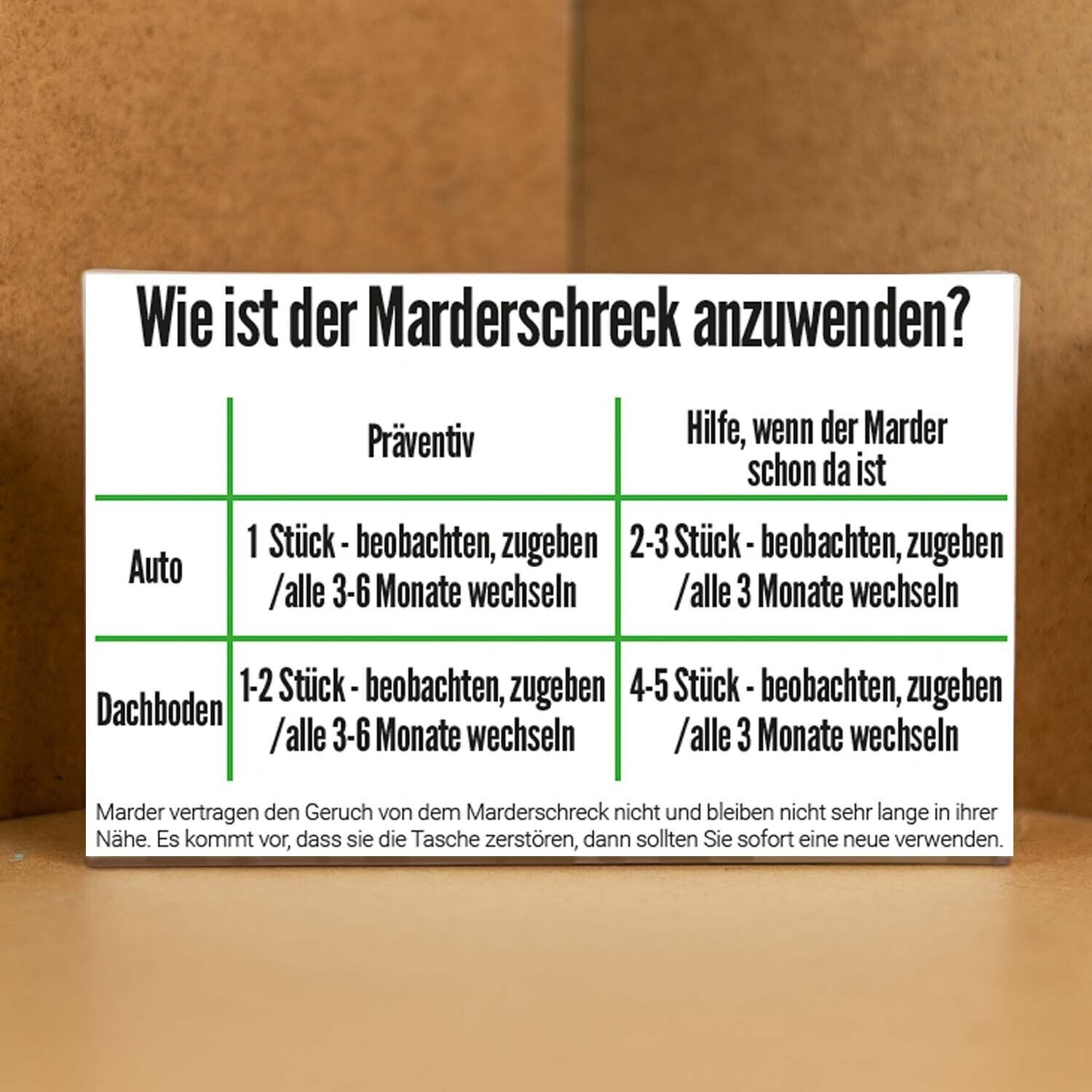 Marderschreck zur Marder Abwehr Schutz für Auto, Haus und Garage Marderschutz