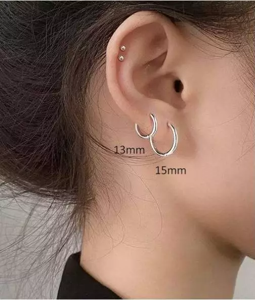 Half inch hoop on sale earrings