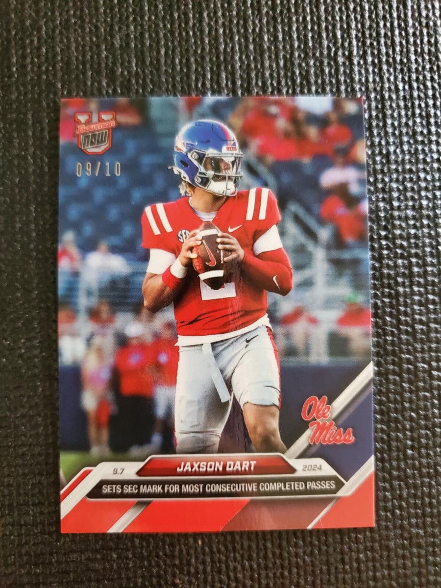 Jaxson Dart 2024 Bowman U Now NCAA Ole Miss Rookie Card 10 Red