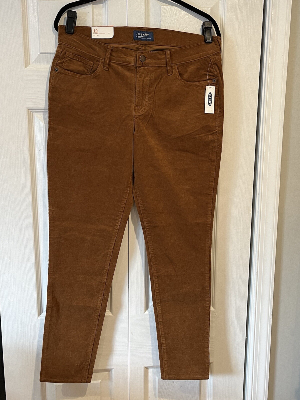 Old Navy Women’s Brown Rockstar Super Skinny Corduroy Pants Size 12 Regular NWT