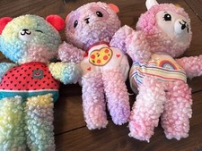 Pikmi Pops Plush Lot Of 3 Watermelon Bear Llama Stuffed Animal