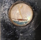 MATCH HOLDER/ASHTRAY  SAIL BOAT MOTIF     UNUSUAL — photo 2