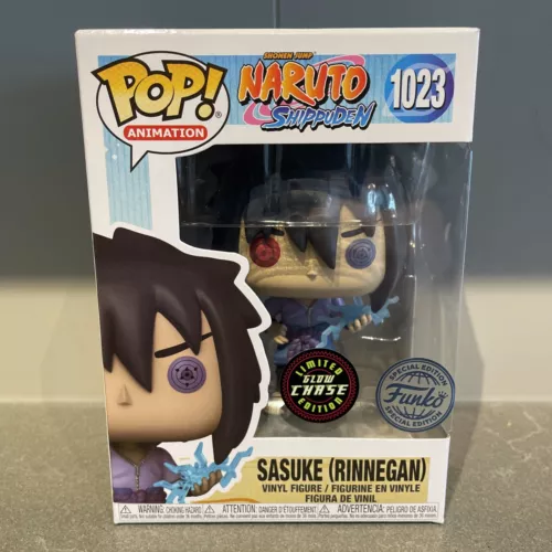 Funko Pop! Naruto Shippuden 1023 Sasuke (Rinneggan) GITD CHASE SE + Protector