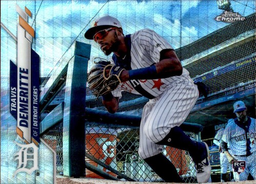 2020 Topps Chrome Refractors Prism #26 Travis Demeritte Detroit Tigers Rookie - Picture 1 of 2