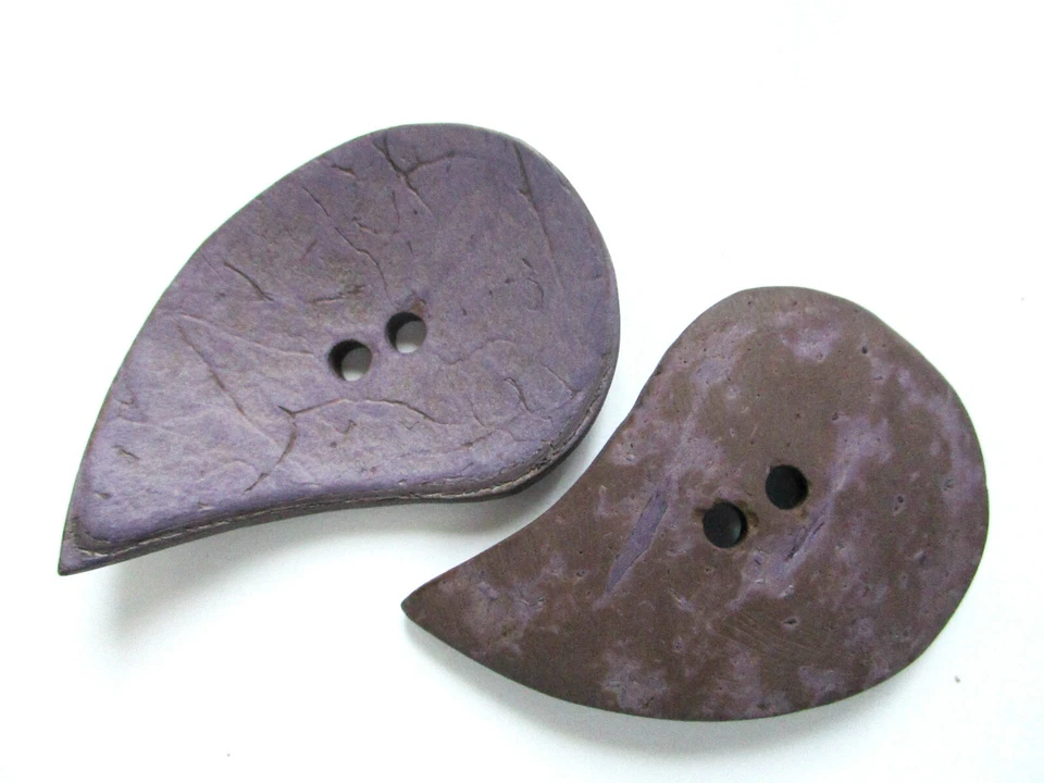 Kokos Knopf rot blau lila grün 55 mm Fantasie Handarbeit Schmuckknopf Modeknopf - Bild 3 von 4