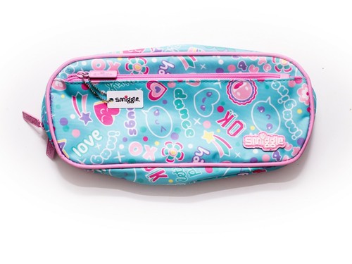 Smiggle Pencil Case Soft Pouch Blue 