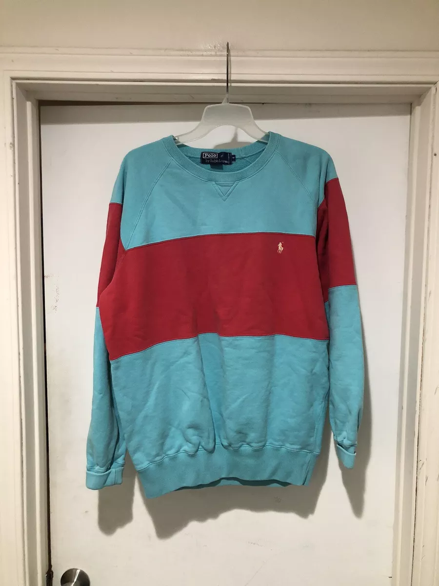 90s color top block sweatshirt