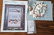 The Victoria Sampler "Christmas Village " Pattern With Embellishment Pack,...