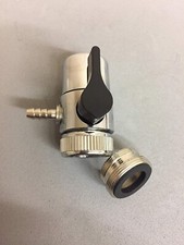 Chrome Faucet Adapter Diverter Valve For Reverse Osmosis Water Filter 3/8" Tube