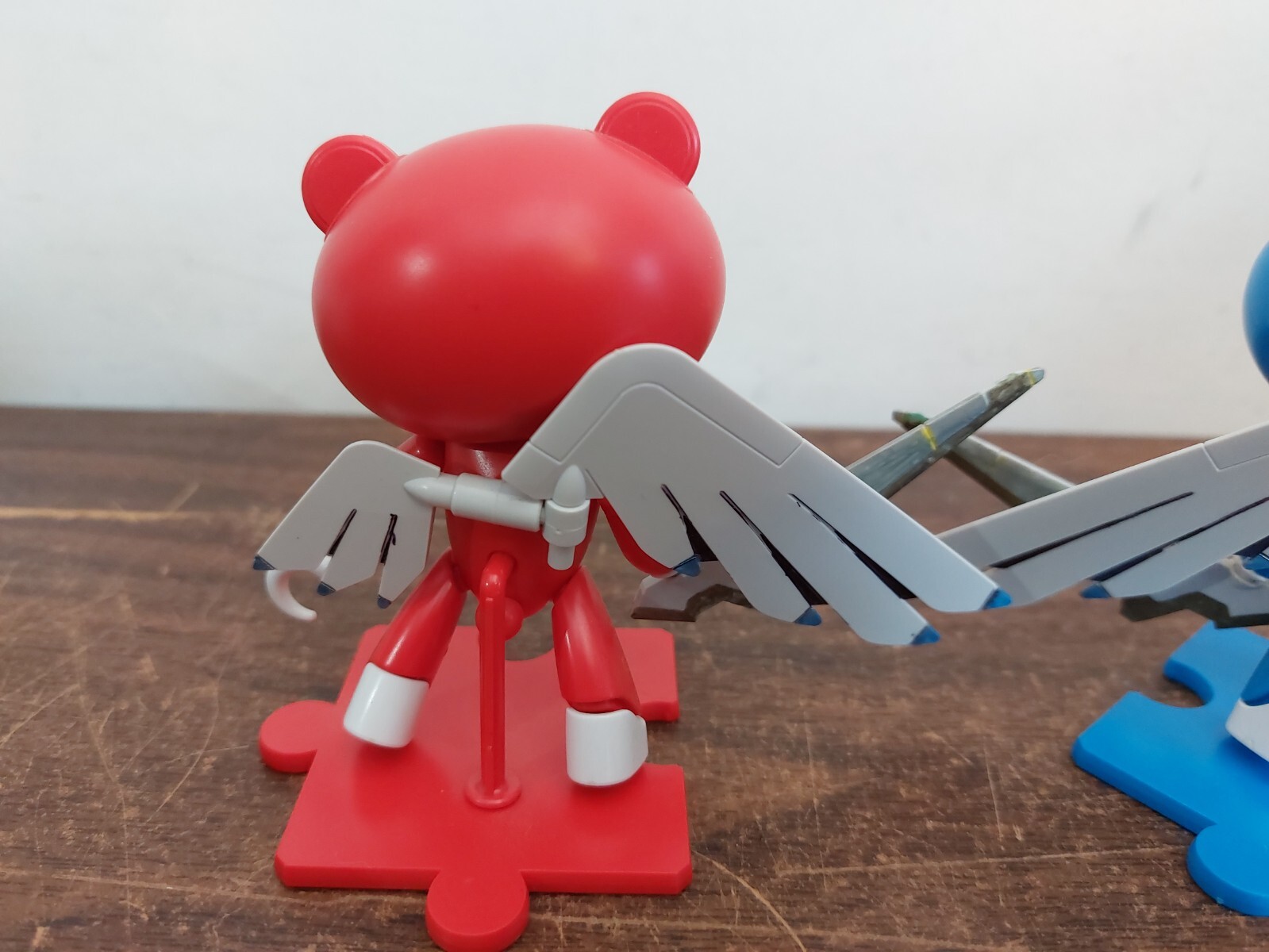 Gundam Build Divers HGPG red blue Bear Petit'gguy with Wings Custom Built