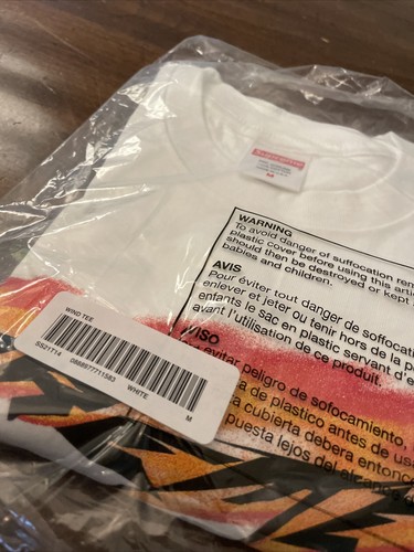 SUPREME WIND TEE WHITE SIZE MEDIUM SS21 WEEK 1 (100% AUTHENTIC) (BRAND NEW) - Imagen 10 de 12