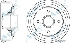 Apec DRM9168 Brake Drum