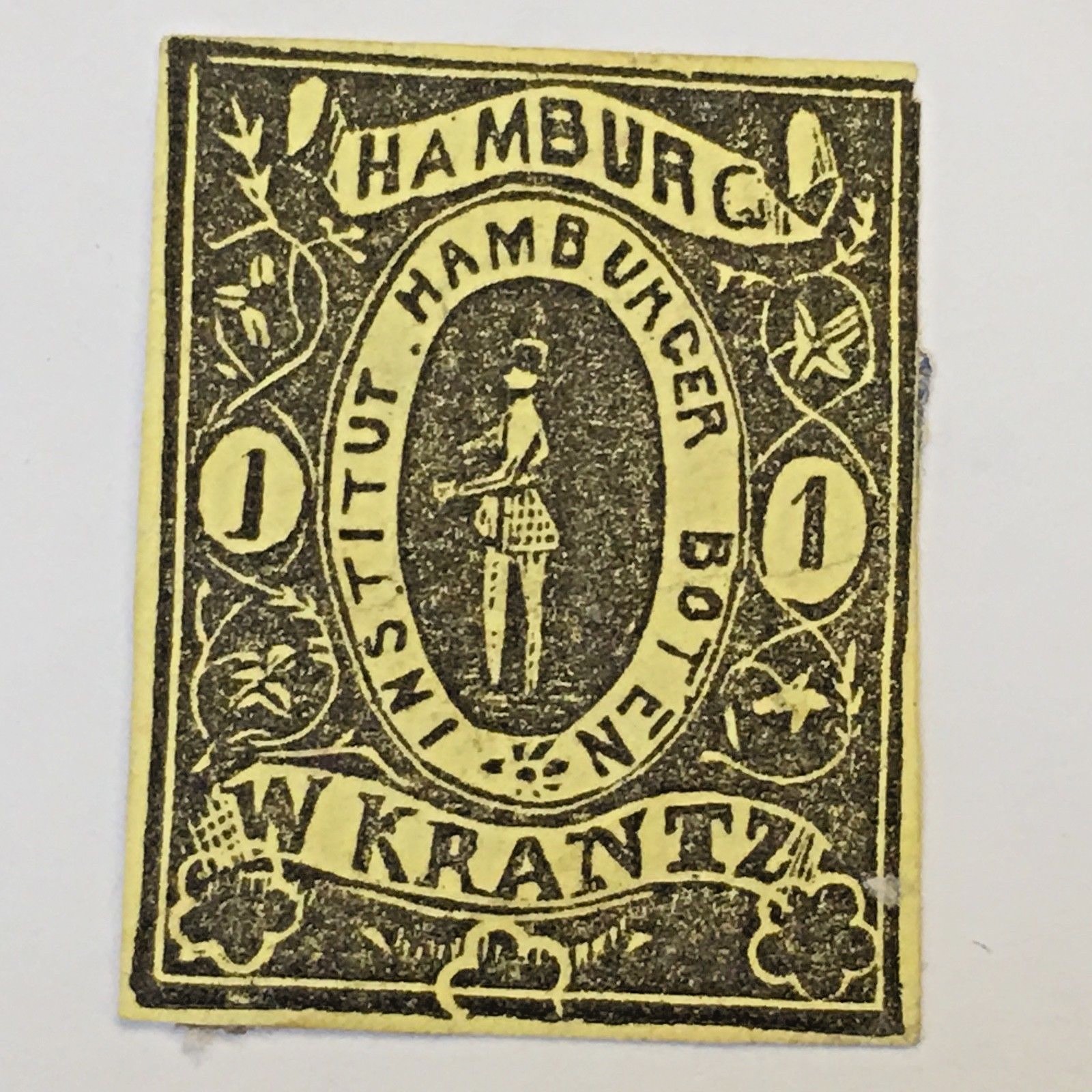 Stamp, Inscription 'HAMBURG INSTITUT HAMBURGER BOTEN W.KRANTZ | eBay