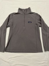 Patagonia Micro D Lightweight Fleece Pullover 1/4 Zip Grey Womens Size Small